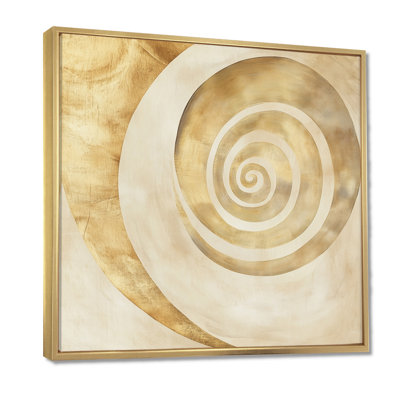 Spiral Canvas Decor, Gold Abstract Wall Art, Cemlyn