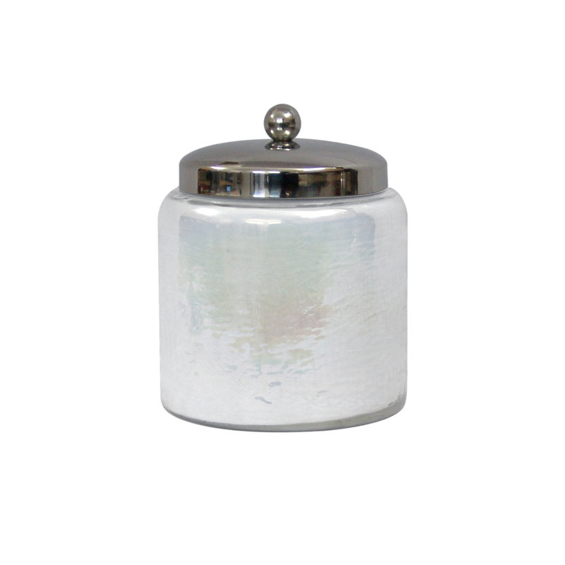 Pot de cuisine en verre brillance dorée, H 4 po x l 3,5 po x P 3,5 po