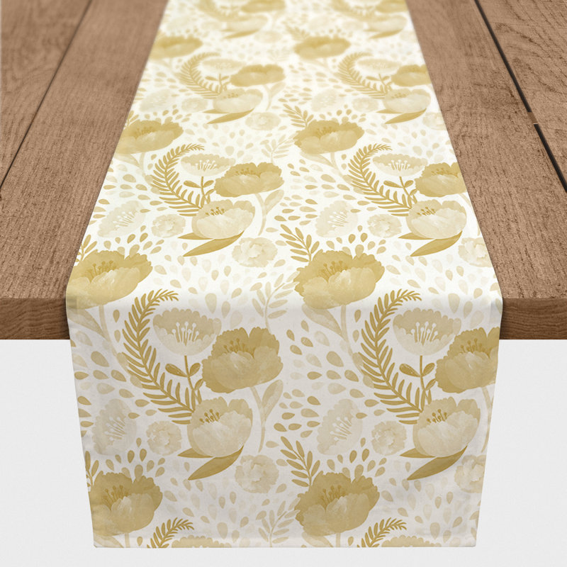 Chemin de table Berny, 72 po x 16 po, Jaune