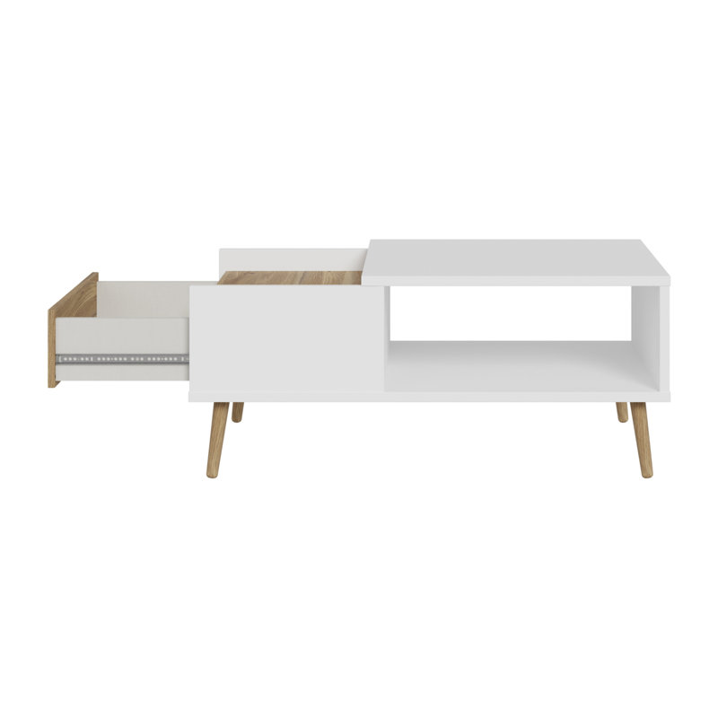 HARLLSON Coffee Table with Storage, White/Oak