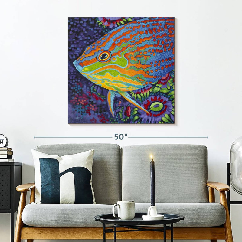 Brampt brillant poisson tropical I, H 30 po x l 30 po