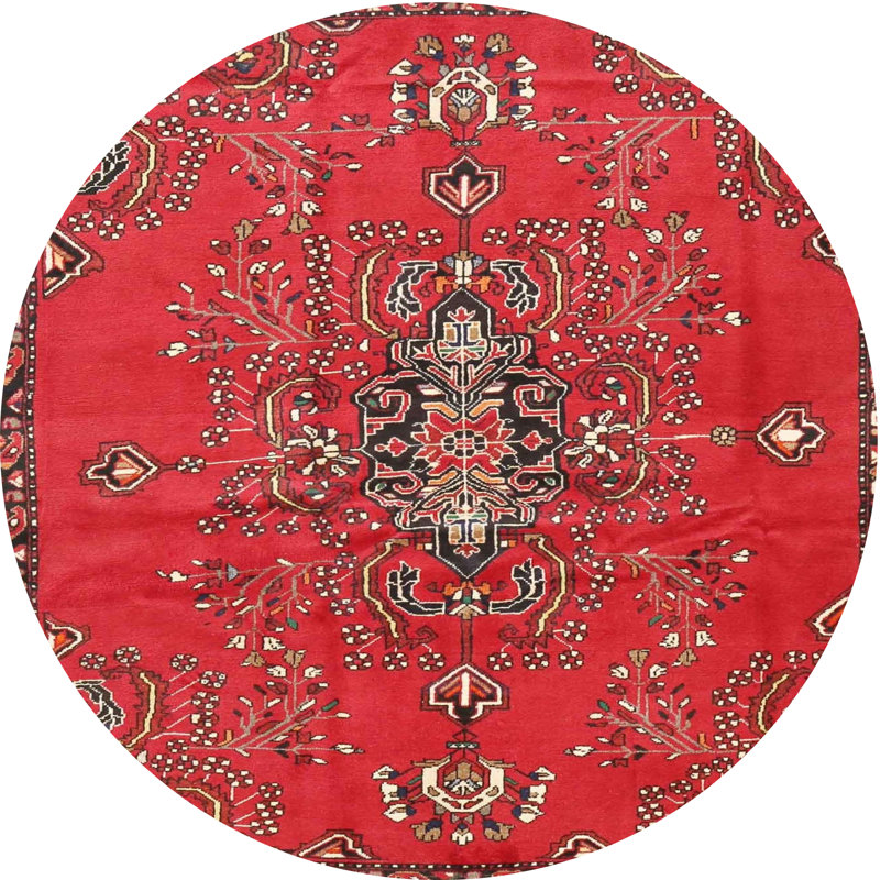 Tapis traditionnel 100% lavable à la machine 4435, Rond 7 pi