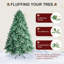 Sapin de Noël artificiel de 2,74 m (9 pi) en PE/PVC mixte, avec structure articulée en 4 parties, non illuminée, pour une décoration de Noël grandiose.-856132824