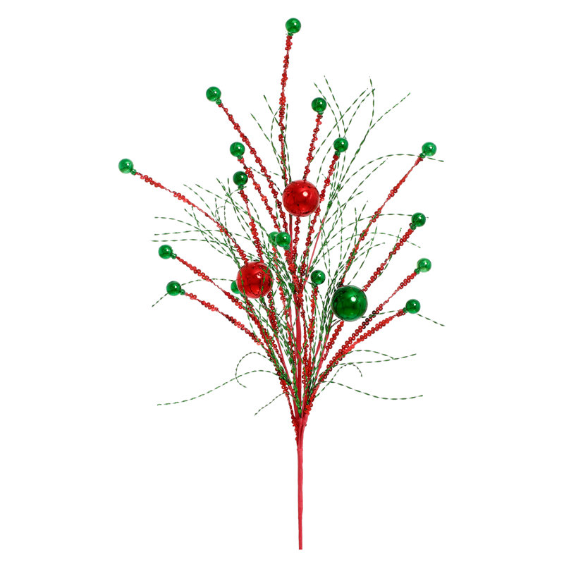 Mix Ball Tinsel Spray, 36 Inches