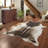 Stain-resistant Polyester Cowhide Rug For Rustic & Modern Spaces