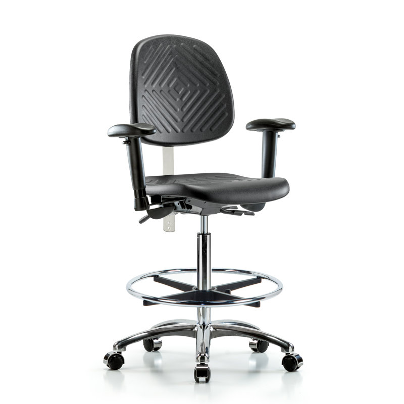 Candace Drafting Chair, Casters, Included, Adjustable