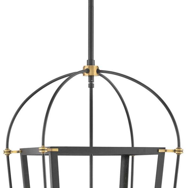 Luminaire suspendu avec chandelle 4 lumières Selby, H 24 po x l 16,3 po x P 16,3 po
