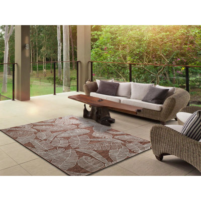 Aafkea Rectangle Floral Indoor / Outdoor Area Rug