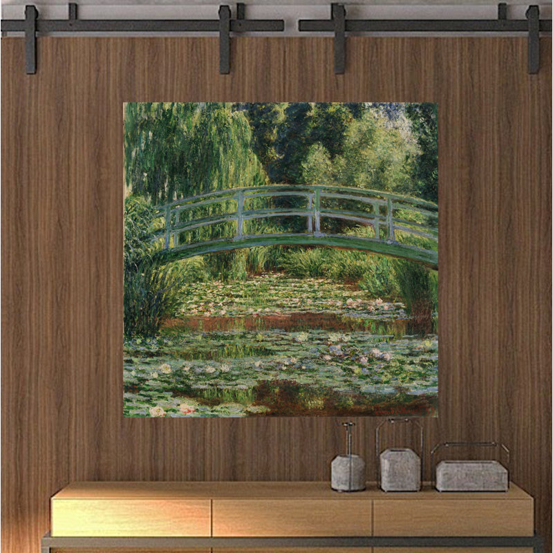 The Japanese Footbridge by Claude Monet - Wrapped Canvas Print, 127cm H x 127cm W