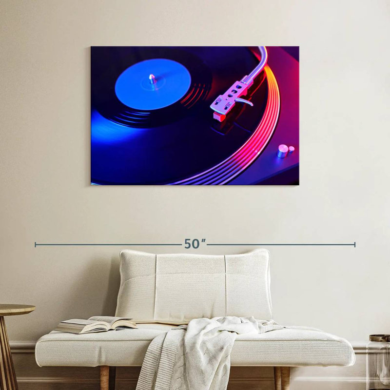 Platine tourne-disque Abarca, H 26 po x l 39 po