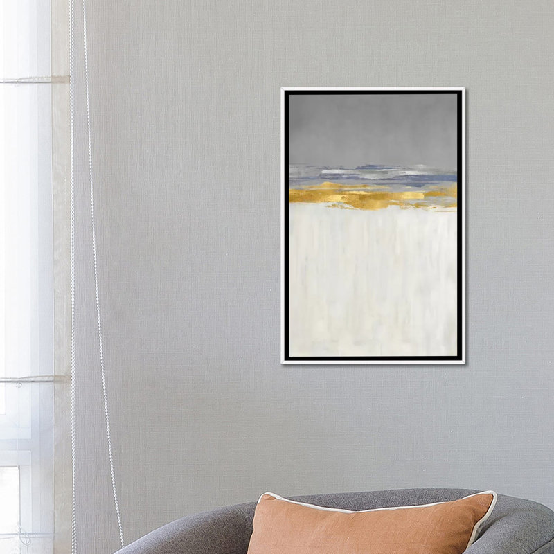 Or et argent I - reproduction d'art murale - toile encadrée, H 26 po x l 18 po, Toile à cadre flottant sans passe-partout