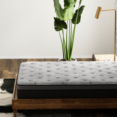 King 12" Mattress With Pocket Coil Base Layer Cs Mattress, - Breathable Fabric