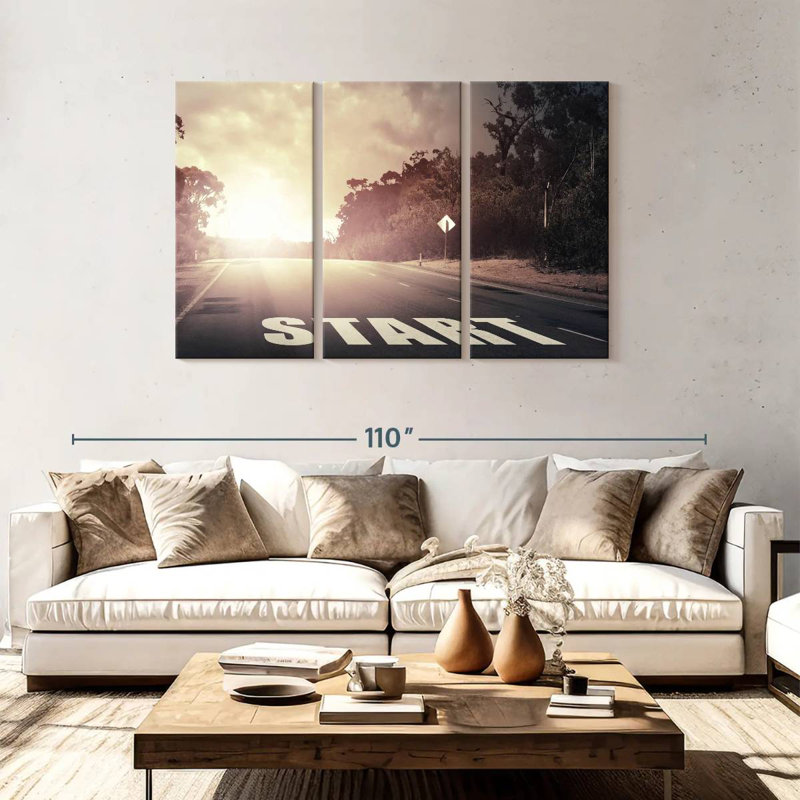 Tergel Start Road Typography, 48" H x 74" W