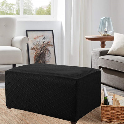Box Cushion Ottoman Slipcover