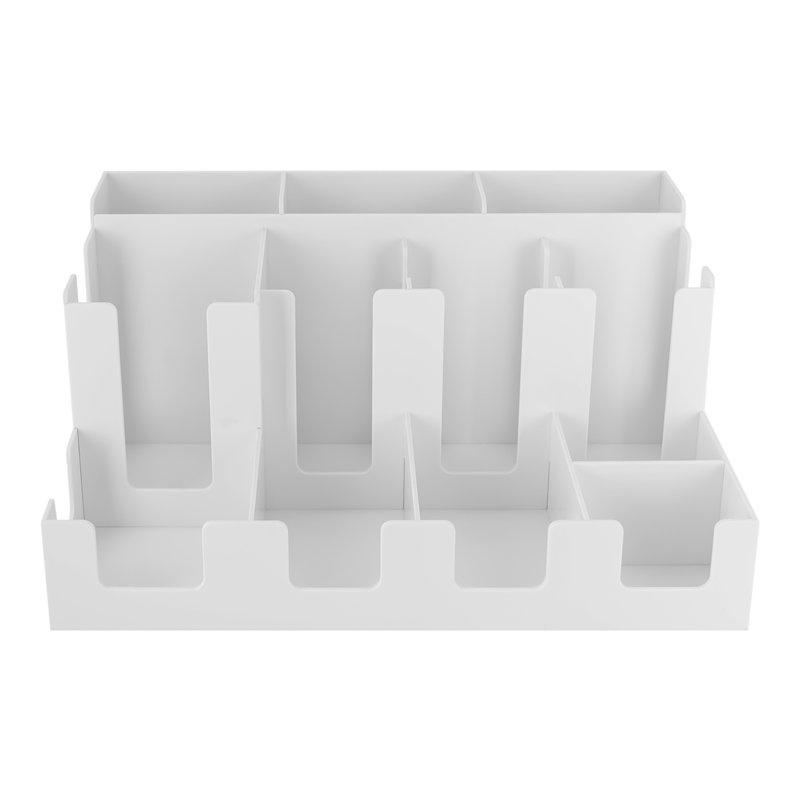  Rangement à 12 compartiments pour comptoir à café, Blanc