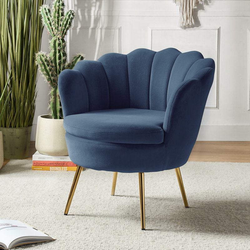Hendrix Velvet Accent Chair, Pink Velvet