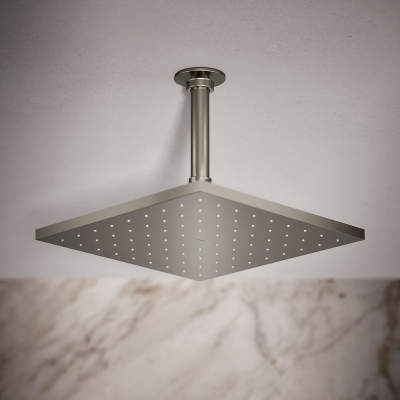 Contemporary Multi Function Rain Shower Head, Vibrant Polished Nickel, 1.75 GPM, Square