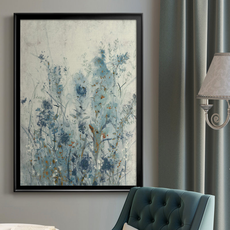 Toile encadrée de qualité supérieure AU CH Blue Spring II - prête à être accrochée, Noir, H 42,5 po x l 30,5 po x P 1 po