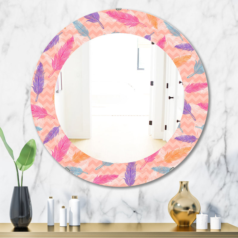 Miroir mural Feathers 9, H 31,5 po x l po