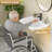 ADA U-Shaped Sink 24" x 20.7" x 6.9" Wheelchair Accessible Open Front Basin with Integrated Drain System