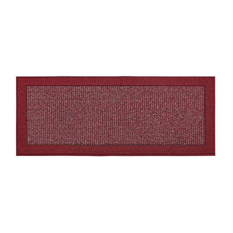 Tapis de cuisine antidérapant et antitaches, lavable à la machine, Rouge
