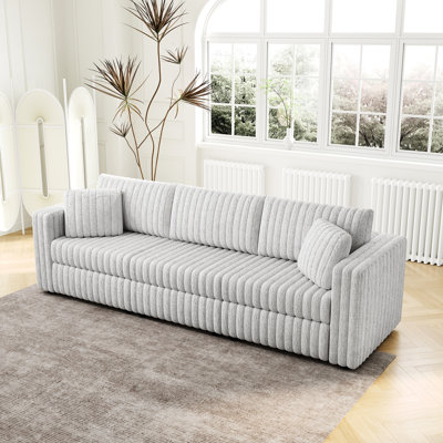 Gray Living Room Modular - 3 Seats With Storage. Foam Filler & Microfiber Upholstery For Comfort 3 Soft