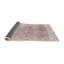 Tapis oriental en laine orange / gris Ericlee-1345508051