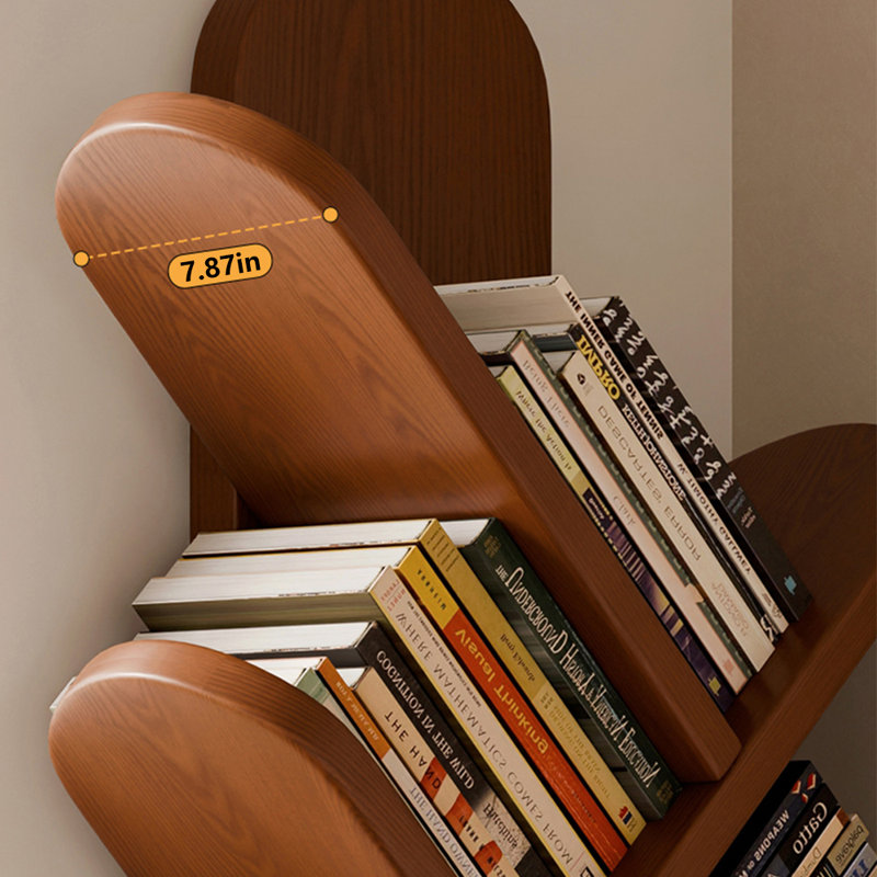 Bibliothèque de rangement à la mode, (7 tablettes) H 45,28 po x l 18,9 po x P 7,87 po