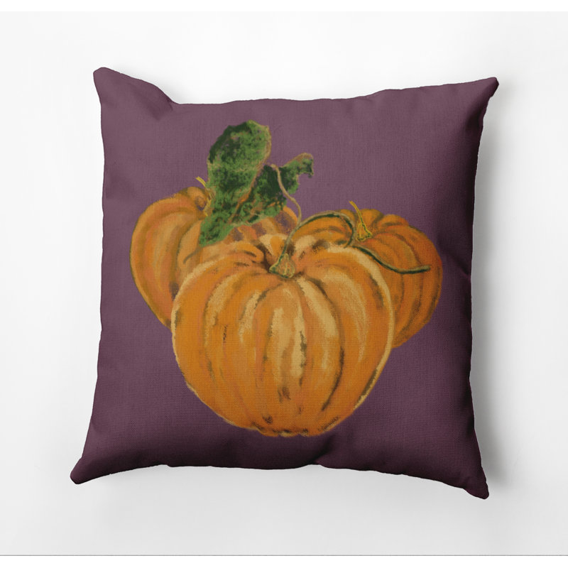 Outdoor Reversible Throw Pillow, 18" H x 18" W, Purple
