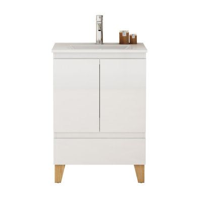 24" Freestanding Bathroom Vanity with Sink