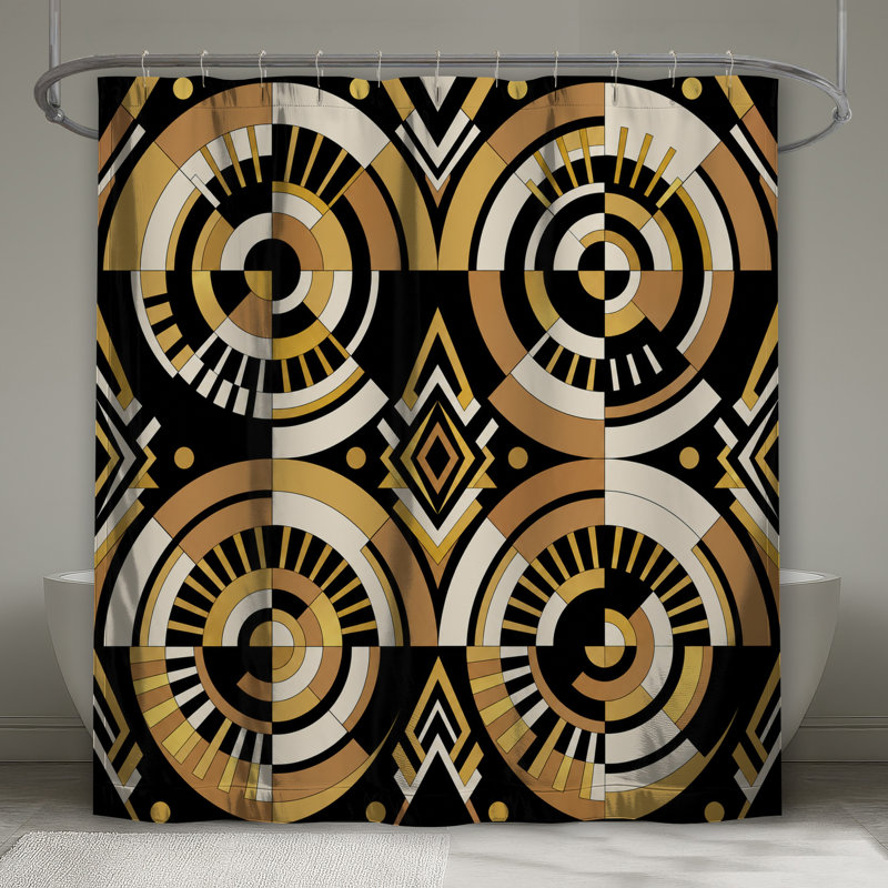 Rideaux de douche Art Deco, 70in W x 72in H