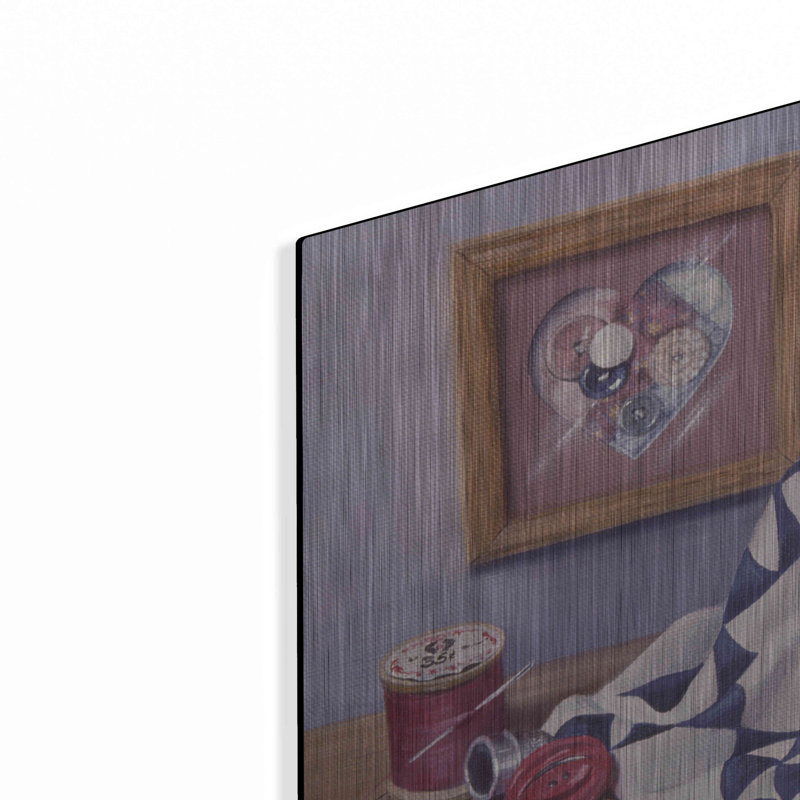 «Teddy Red Button 2» par Cecile Baird, H 16 po x l 24 po