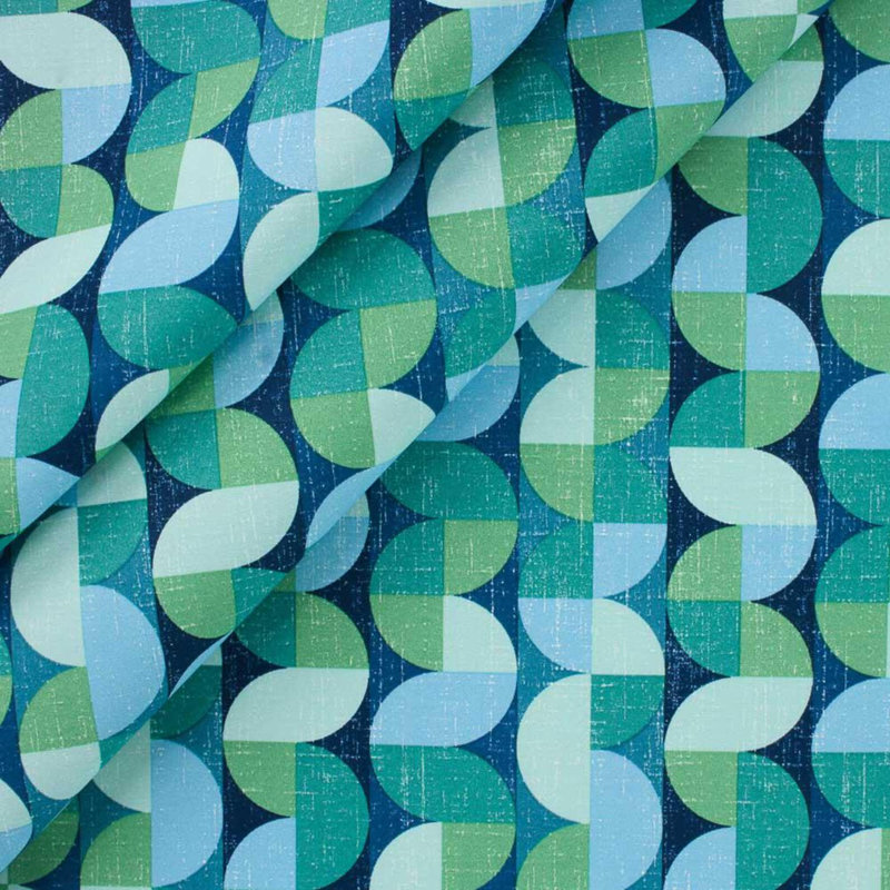 Turquoise Aqua Blue Geometric Outdoor Pillow Cover