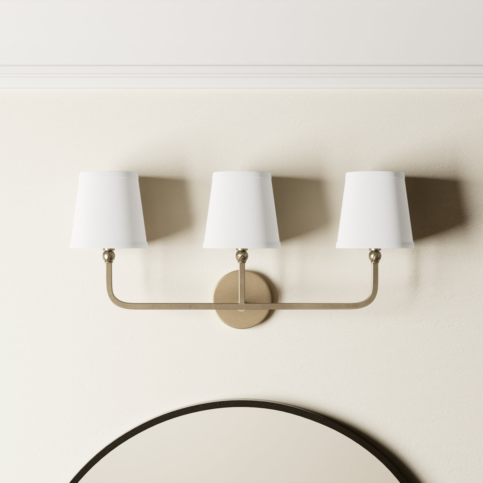 Climsland Dimmable Vanity Light, Aged Brass, 3