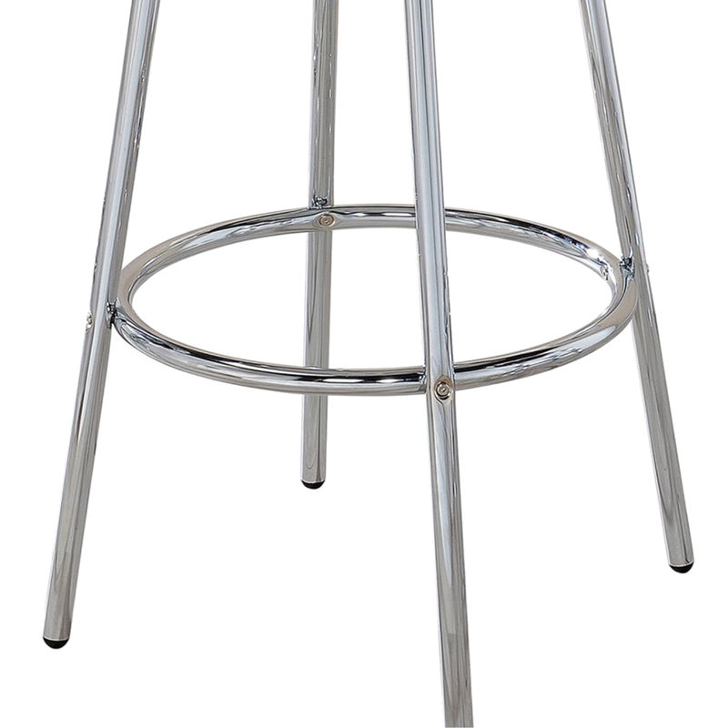 Table de bar blanche brillante et moderne, 40,75 po de hauteur x 30 po de largeur, matériaux de qualité utilisés, table de bar ronde en finition, option, HWD, fabriquée en bois-acier