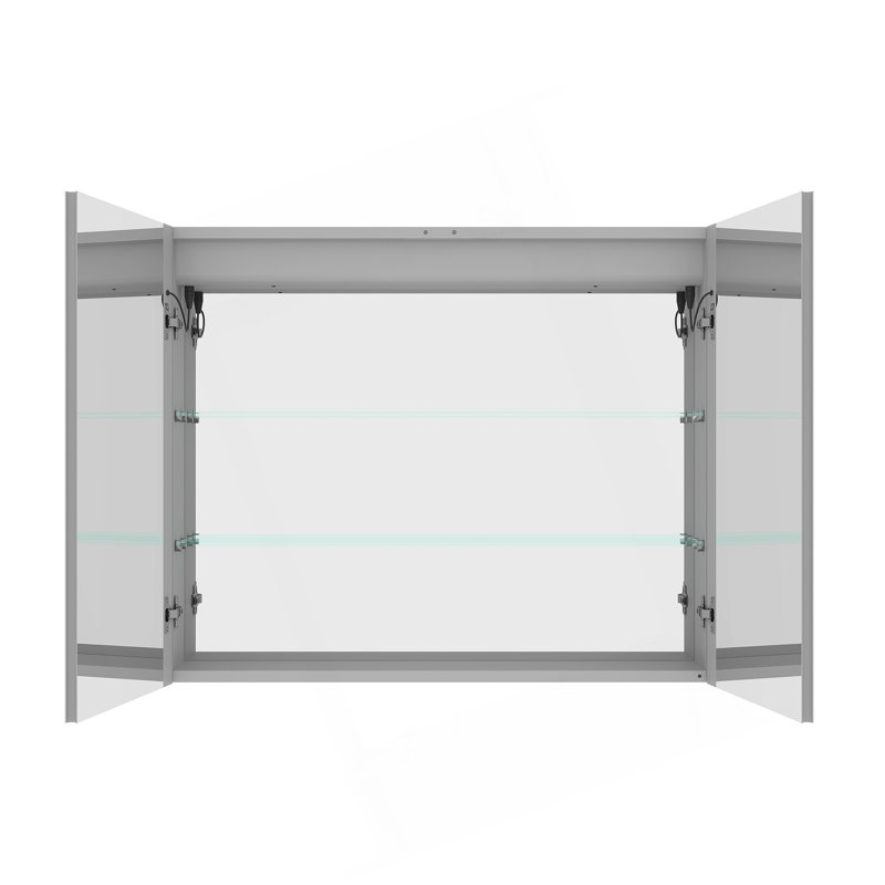 Armoire à pharmacie de 36 po x 30 po à DEL avec antibuée, intensité variable et interrupteur tactile, encastré ou en surface