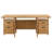 Roldan 4-Drawer Double-Pedestal Computer Desk with Letter-Size File Storage, Light Ash