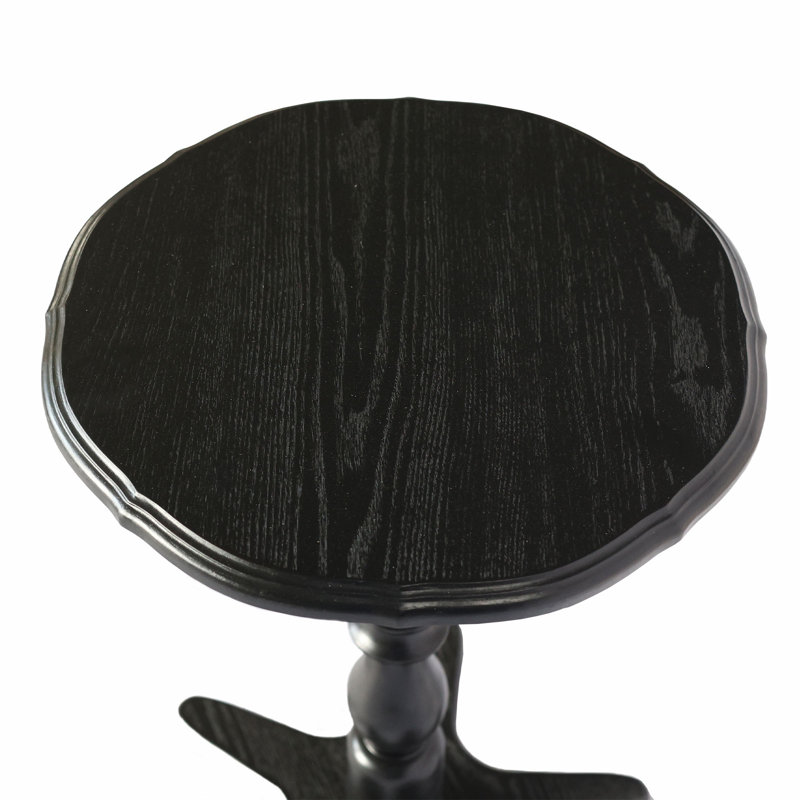 Petite table d'appoint ronde 15,75 pouces, Noir
