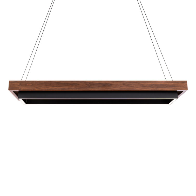 Hustler 1 - Light Black/Dark Walnut LED Pool Table Lights Pendant