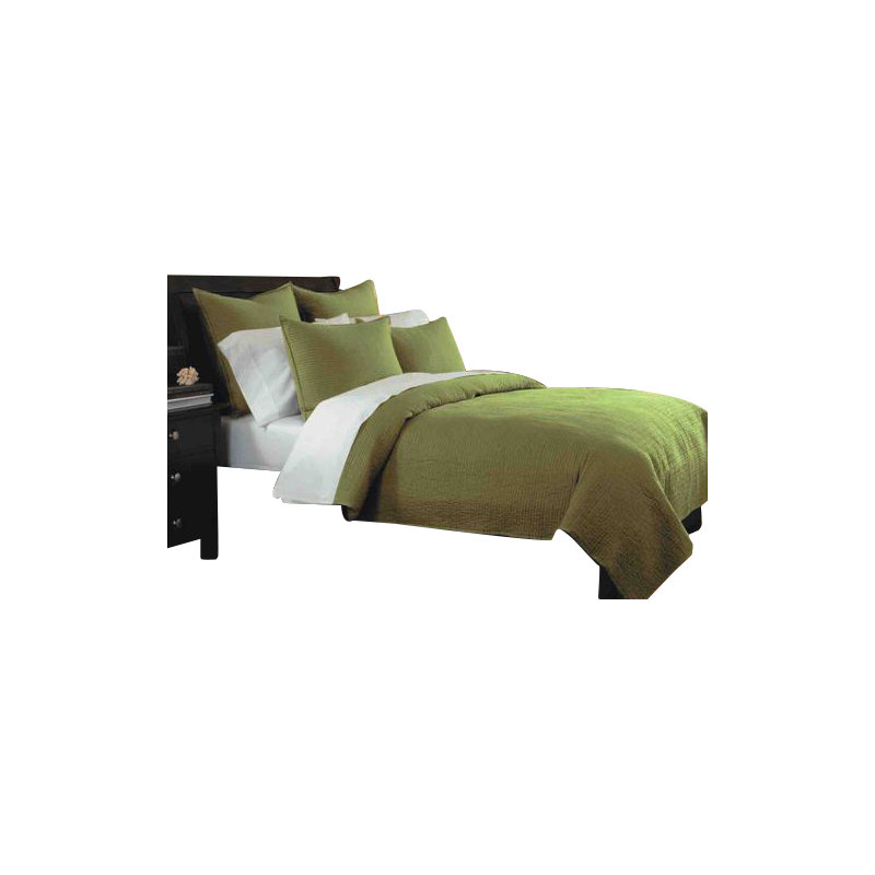 Spurling Hill Square 100% Cotton Pillow Cover, Green Stripe, Standard