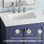 Meuble-lavabo de salle de bain entièrement assemblé avec comptoir en marbre