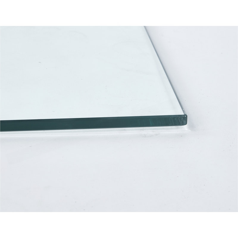 Plateau en verre trempé transparent, carré de 80 cm