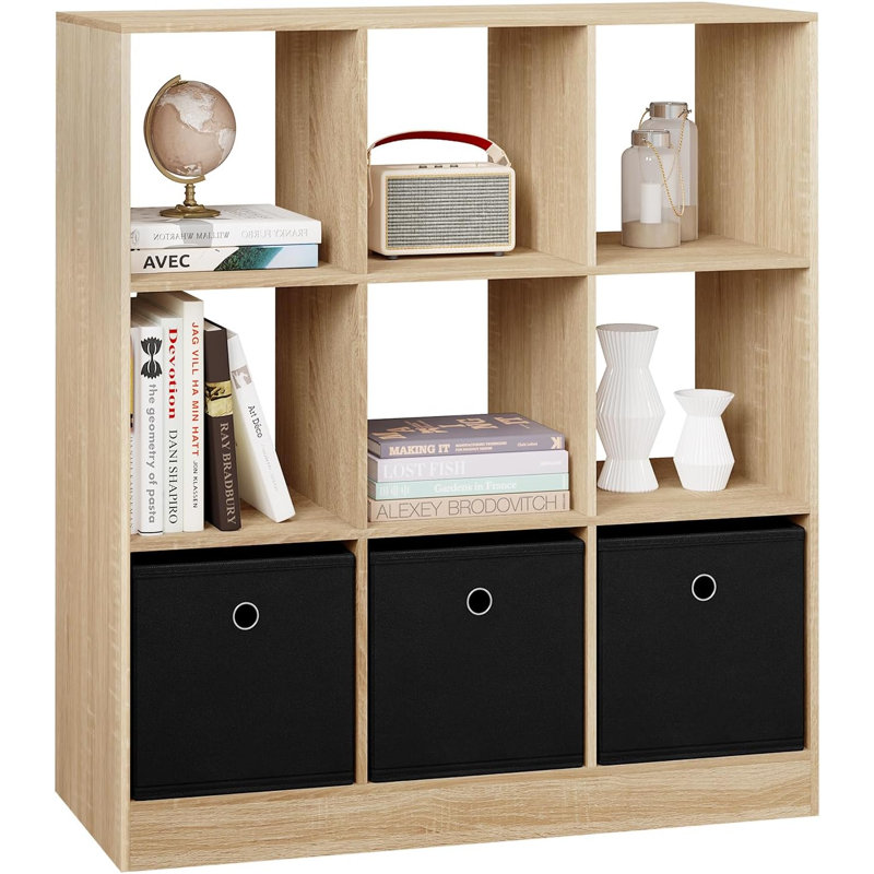 Nota 86.5 cm H x 80 cm W Cube Bookcase, Brown