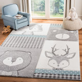 Glantz Animal Print Gray Area Rug