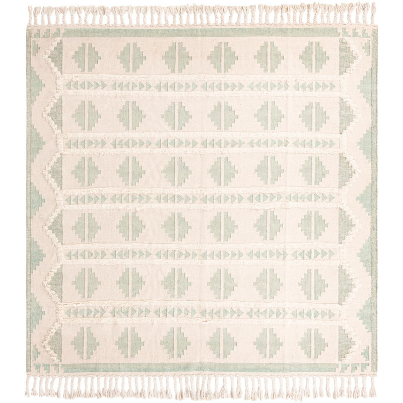 Performance Wool Geometric Indoor Rug, Square 10'