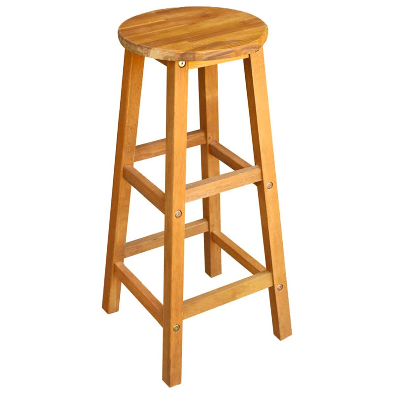 Garvan Solid Wood Bar Stool with Solid Wood Frame