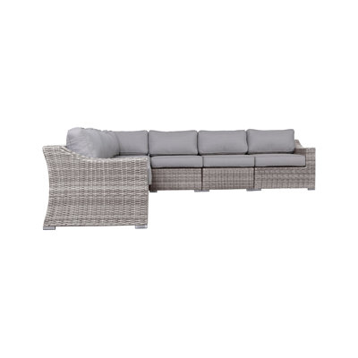 Saffi Wicker Fully Assembled 6 - Person Seating Group with Cushions