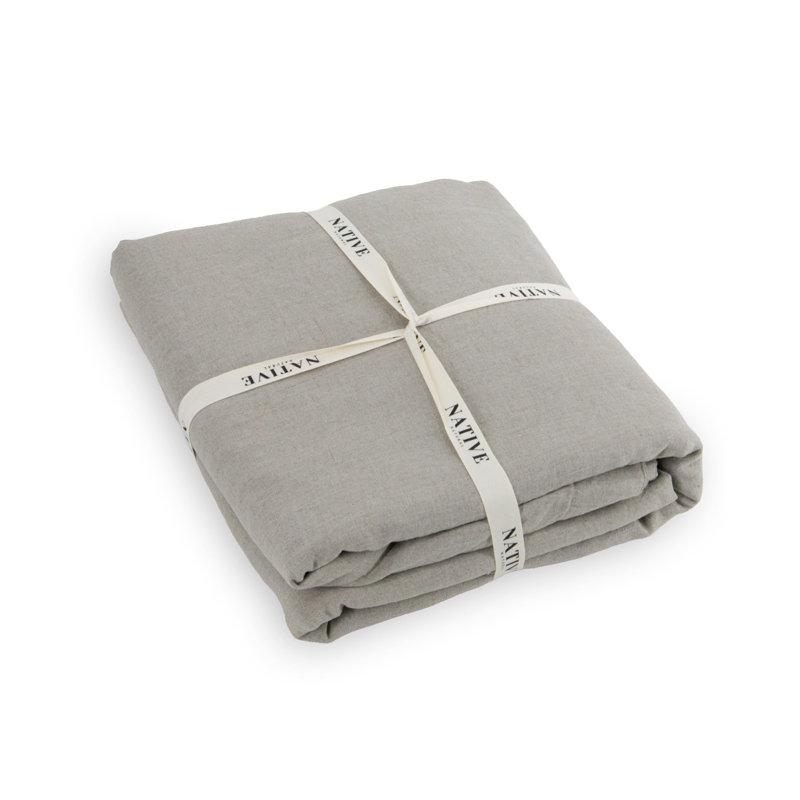 100% Linen Machine Woven, Double (4'6), Cream