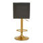 Wilksboro Swivel Upholstered and Faux Leather Adjustable Height Bar Stool with Stainless Steel Frame-1749289053-1749289054