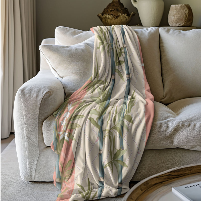Bamboo Carving - 1 Piece Blanket, 60" L x 50" W